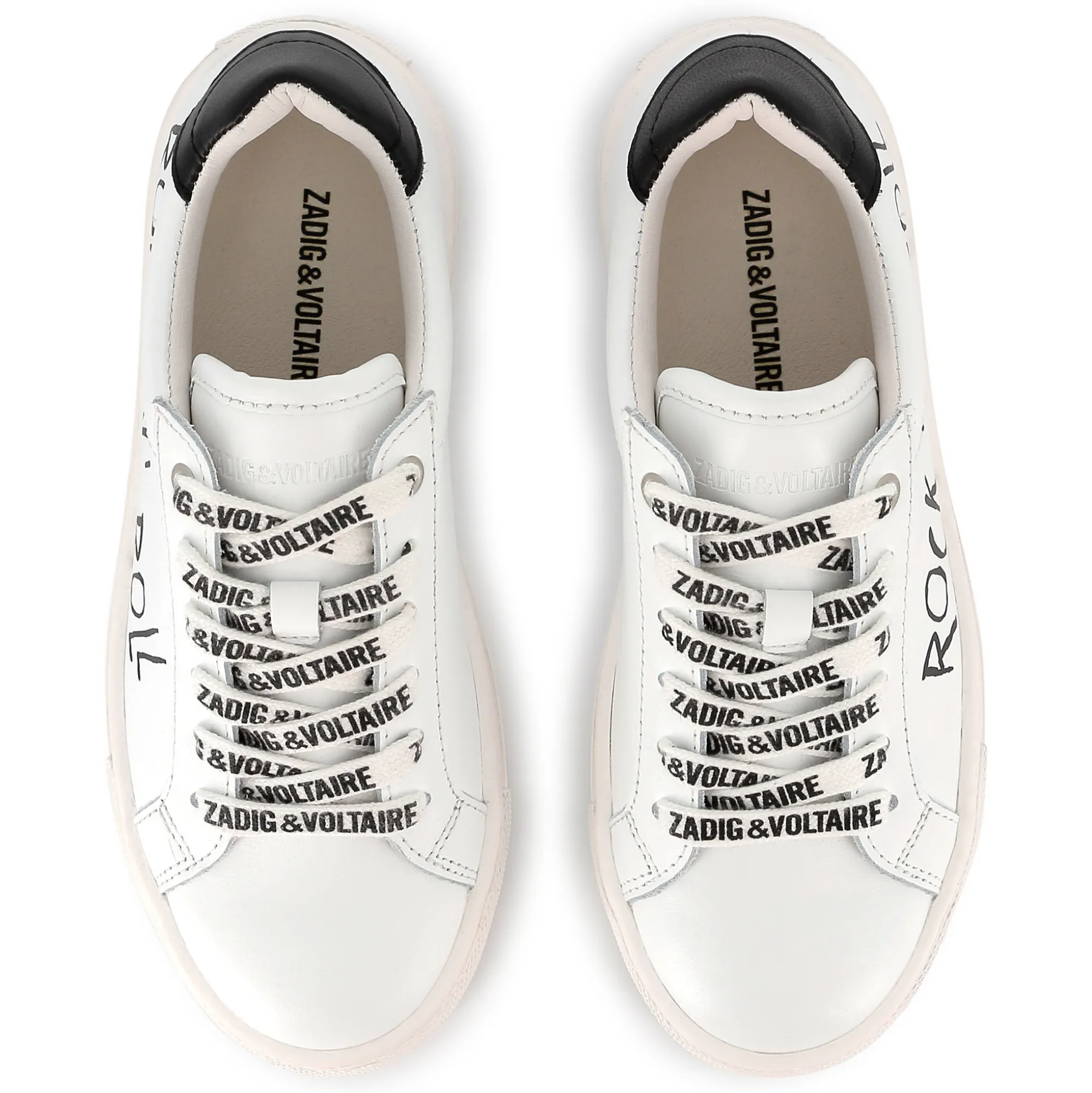 Leather lace-up trainers