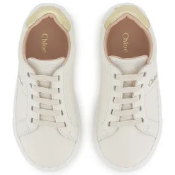 Leather lace-up trainers