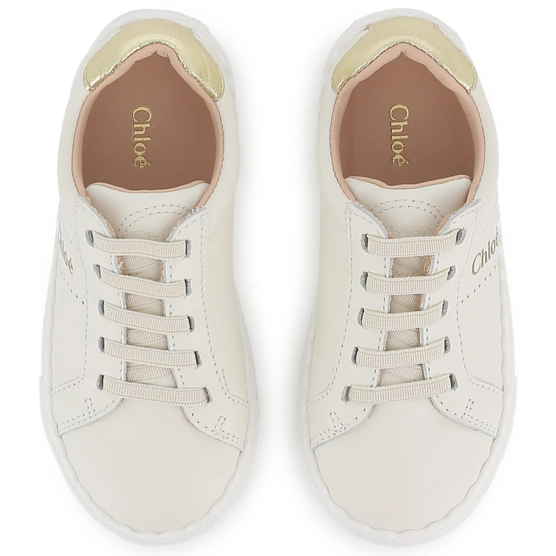 Leather lace-up trainers