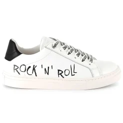 Leather lace-up trainers