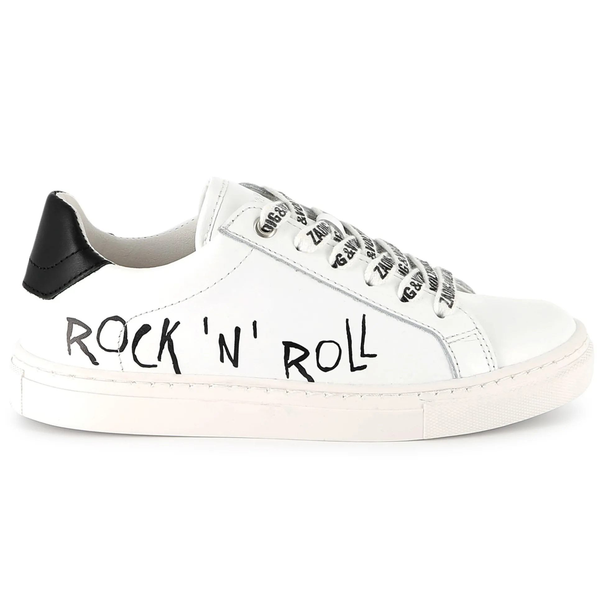 Leather lace-up trainers