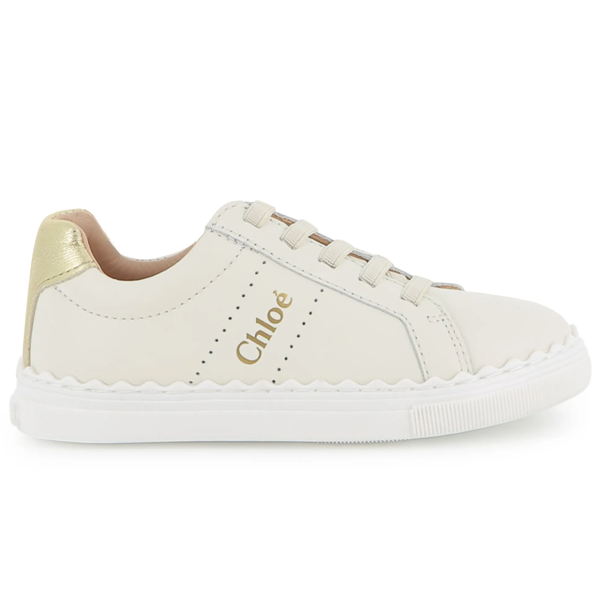 Leather lace-up trainers