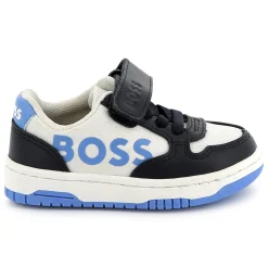 Leather lace-up trainers