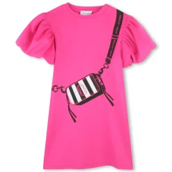 Lined short-sleeved dress