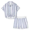 Linen-blend shirt and shorts