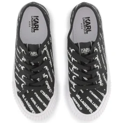 Logo print lace-up trainers