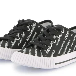 Logo print lace-up trainers