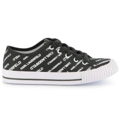 Logo print lace-up trainers