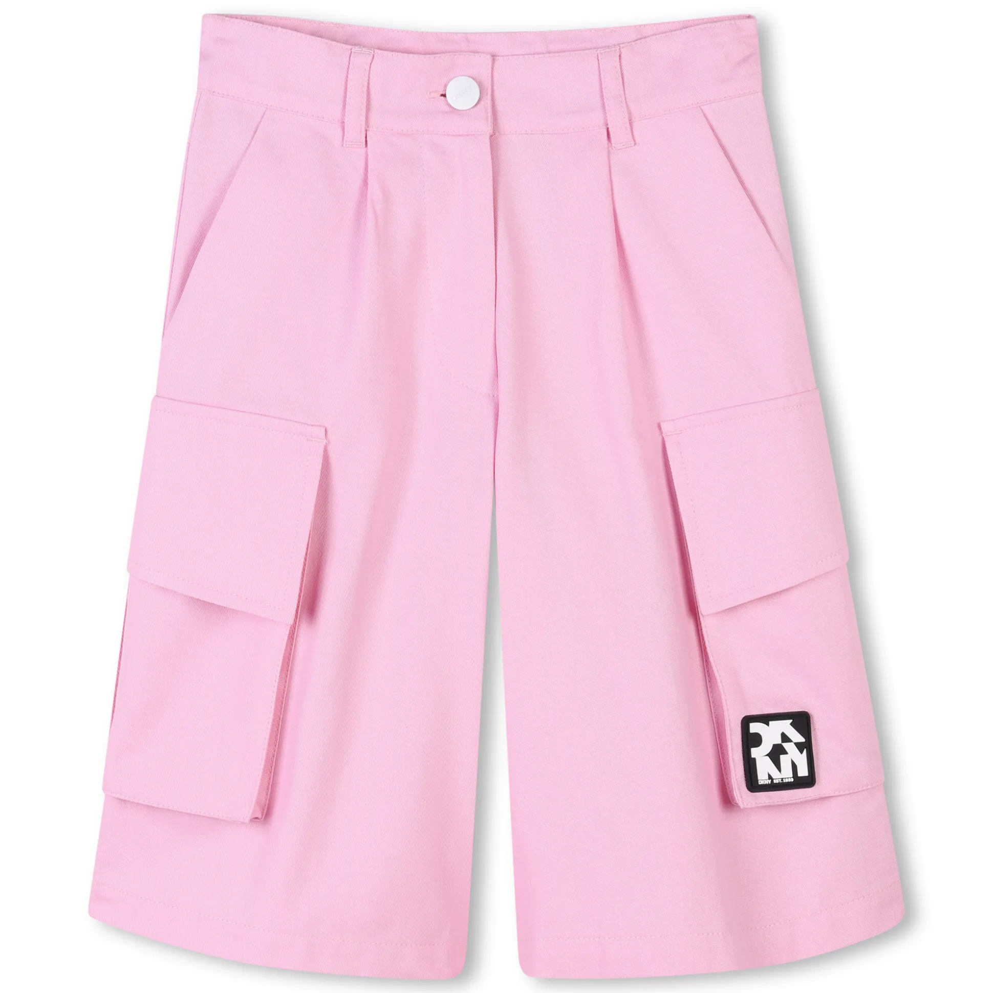 Long cotton and linen shorts
