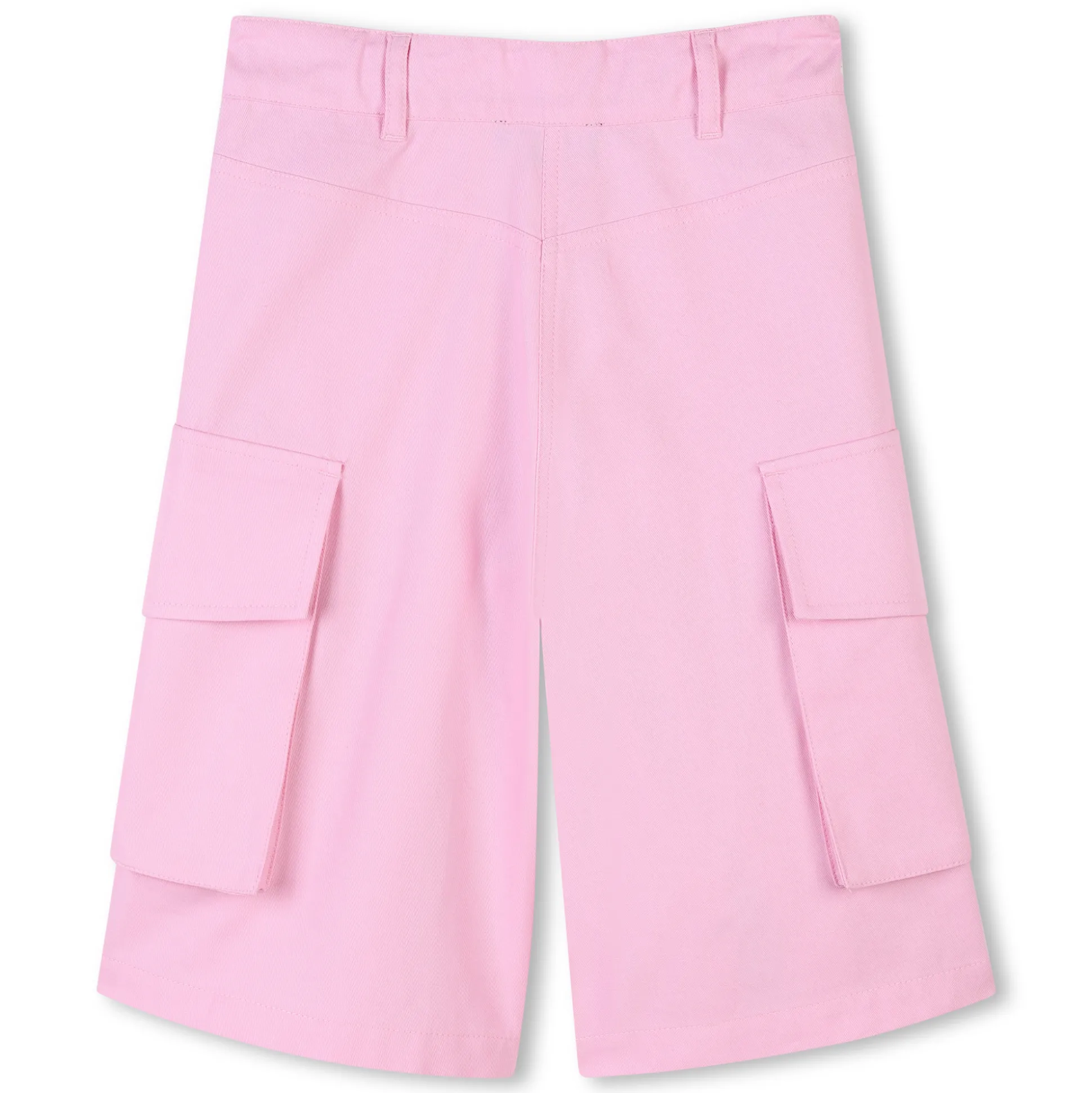 Long cotton and linen shorts