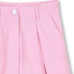 Long cotton and linen shorts