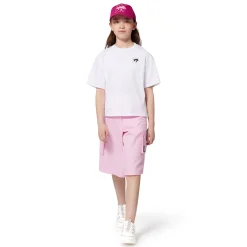 Long cotton and linen shorts