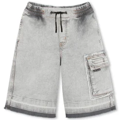 Long denim Bermuda shorts