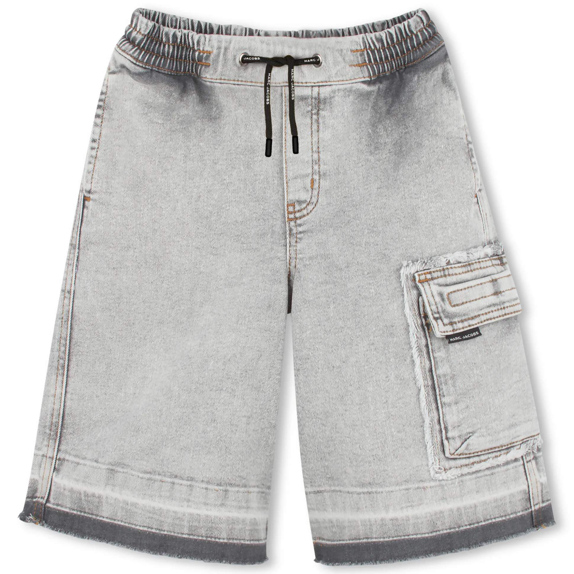 Long denim Bermuda shorts