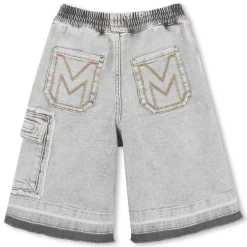 Long denim Bermuda shorts