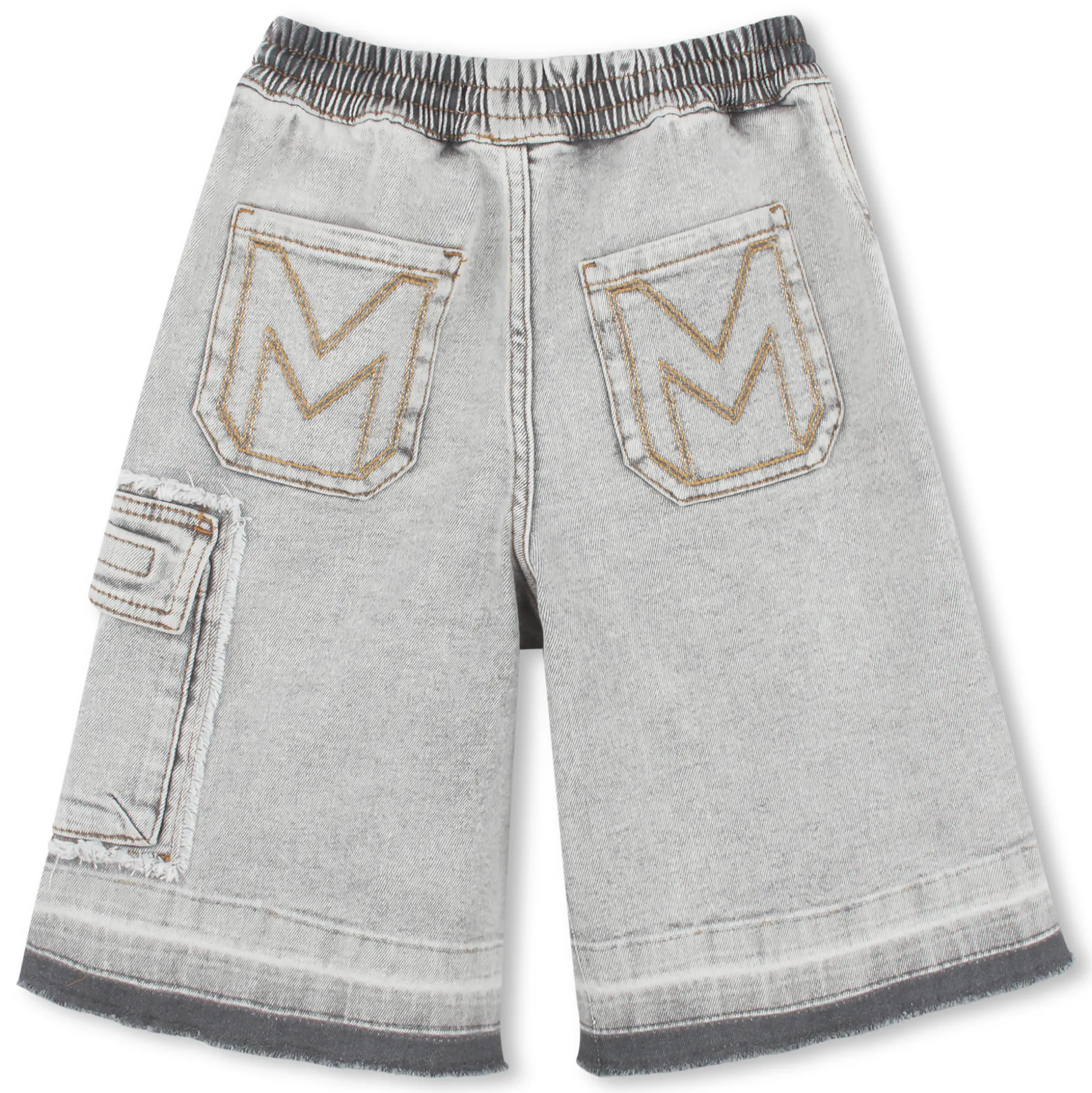 Long denim Bermuda shorts