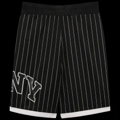 Long elasticated-waist shorts