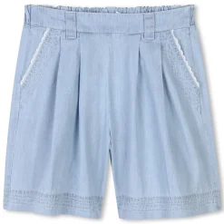 Long lightweight denim shorts