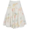Long patterned cotton skirt