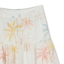 Long patterned cotton skirt
