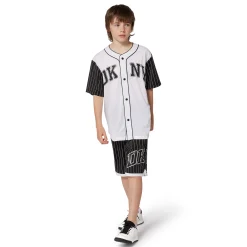 Loose-fit press-stud shirt
