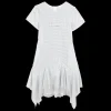 Mesh dress with diamantés