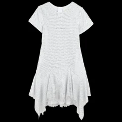 Mesh dress with diamantés