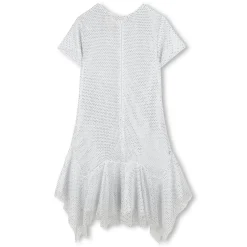 Mesh dress with diamantés