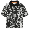 Monogram-print polo shirt