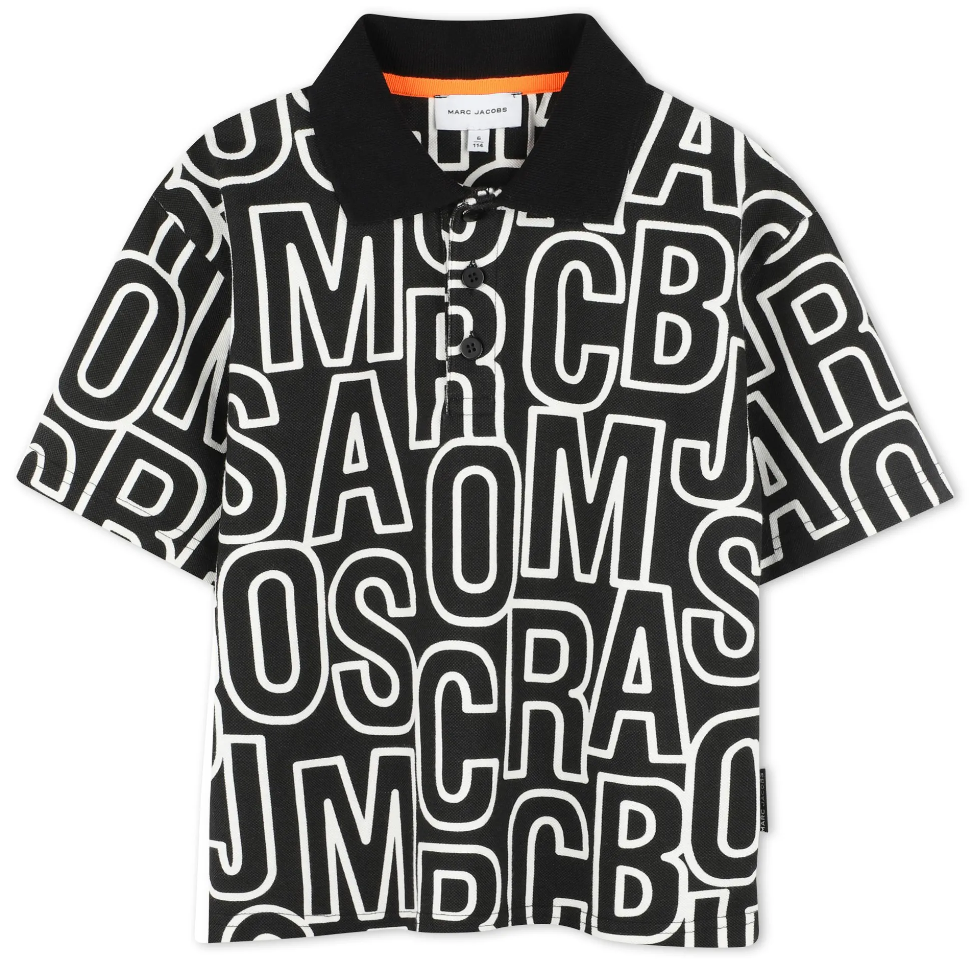 Monogram-print polo shirt
