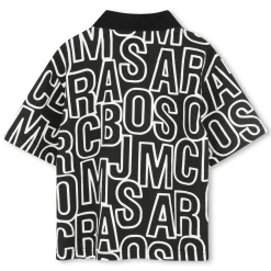 Monogram-print polo shirt