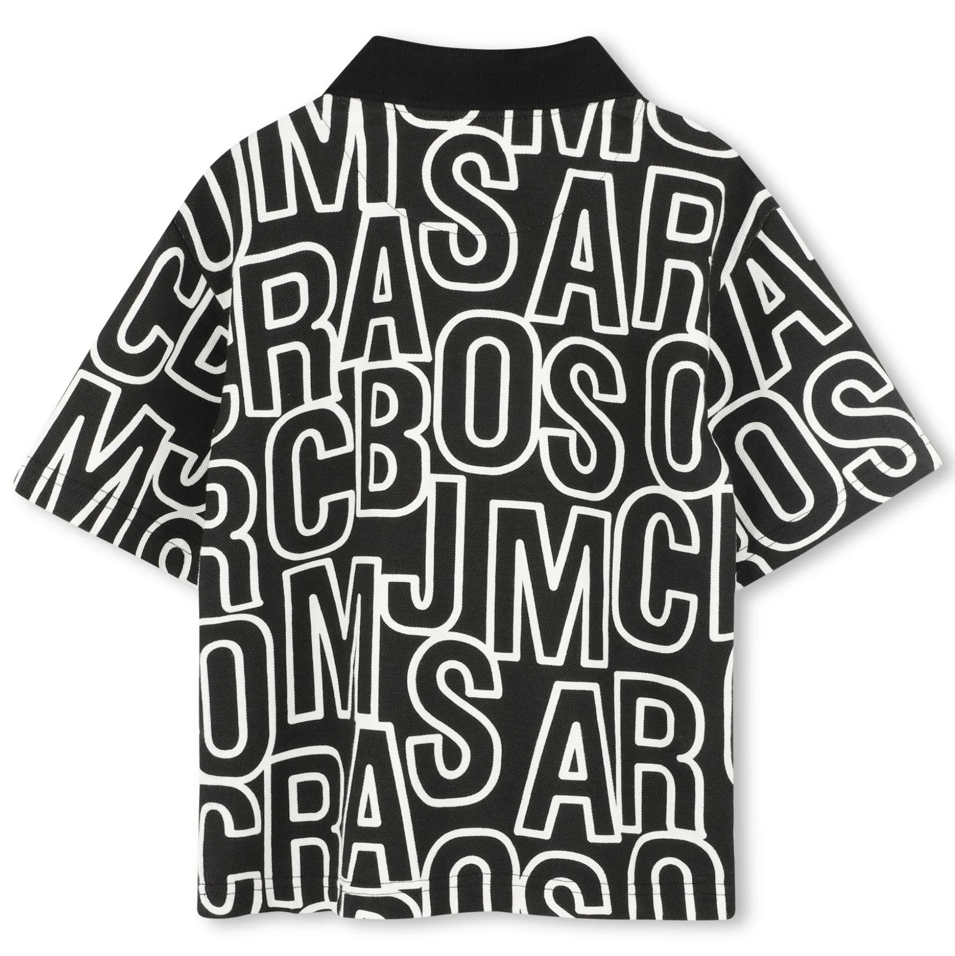 Monogram-print polo shirt