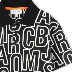 Monogram-print polo shirt