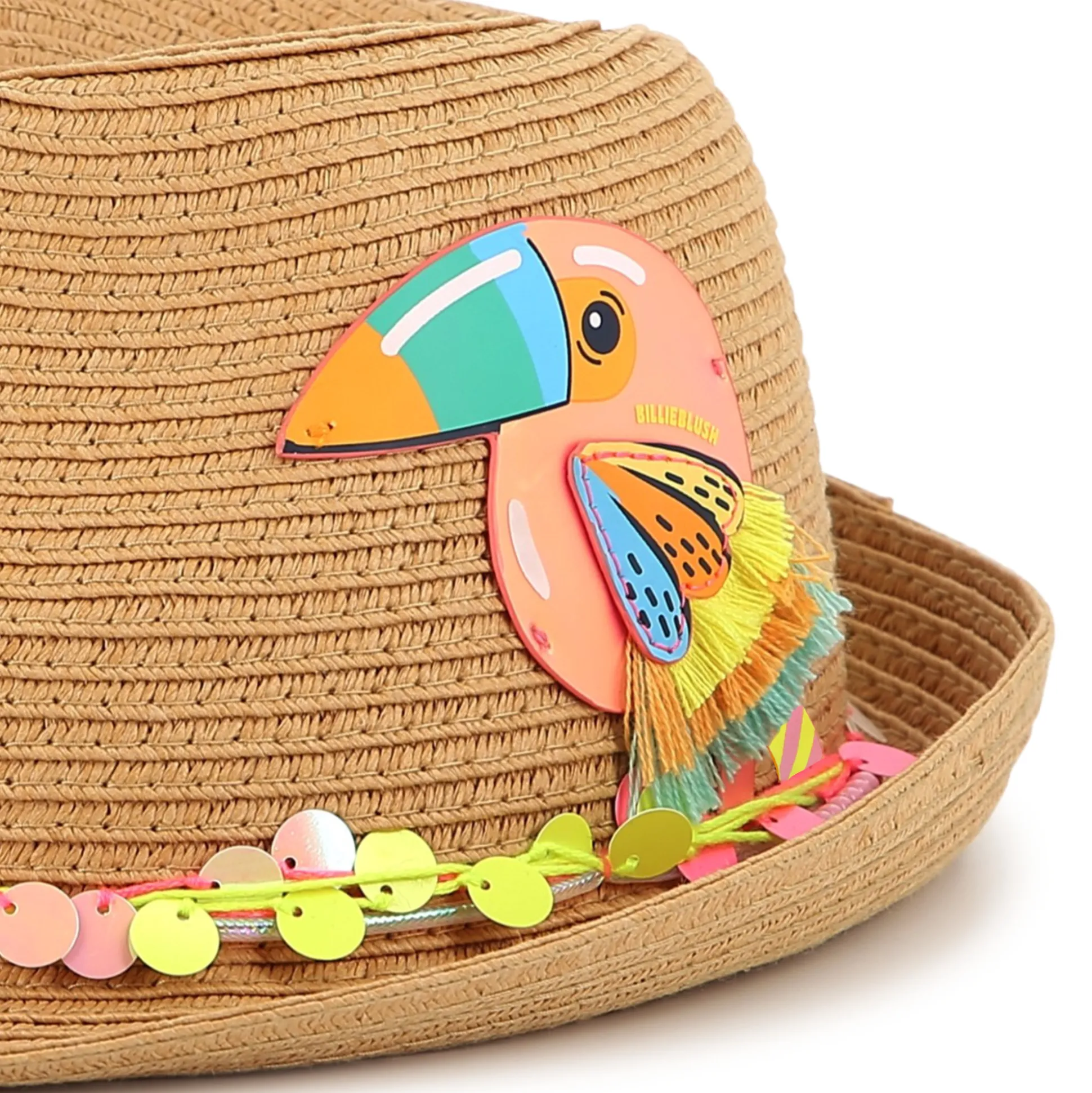 Moulded hat with bird