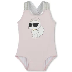 One-piece swimsuit with print