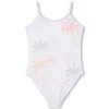 Palm tree print swimsuit