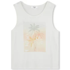 Palm tree print tank top