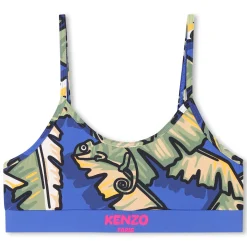 Palm-print two-piece swimsuit