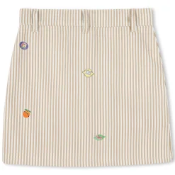 Patched cotton skirt