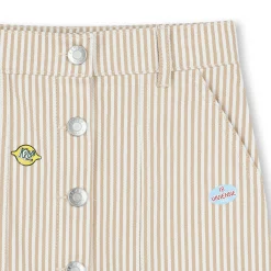 Patched cotton skirt