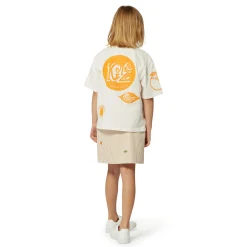 Patched cotton skirt