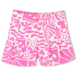 Patterned viscose shorts