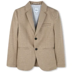 Plain buttoned jacket