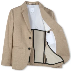 Plain buttoned jacket