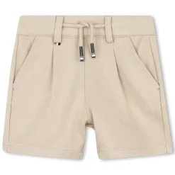Plain elasticated-waist shorts