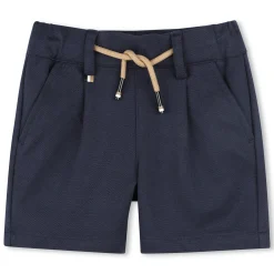 Plain elasticated-waist shorts