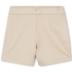 Plain elasticated-waist shorts