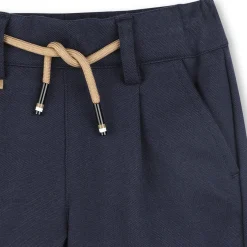 Plain elasticated-waist shorts