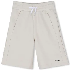 Plain fleece Bermuda shorts