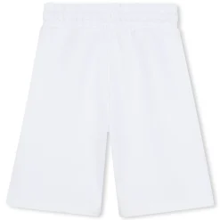 Plain fleece Bermuda shorts